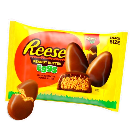 Taboom Reese Peanut Butter Eggs Snack Size – Individually Wrapped Milk Chocolate Easter Candy For Egg Fillers, Basket Suffers, Party Favors & Treats
