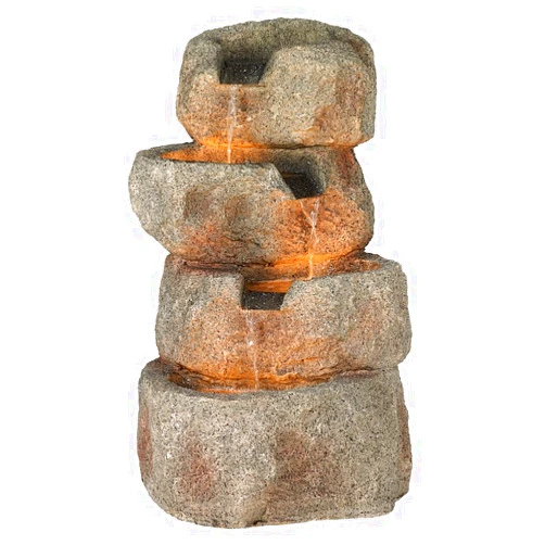 John Timberland Glacial Rock Zen Rustic Outdoor Floor Water Fountain 30