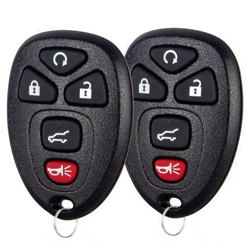 Lehicriar Car Key Fob Compatible with GMC Acadia 2007-2016 Yukon XL/Chevy Suburban Tahoe Traverse/Cadillac Escalade SRX/Buick Enclave Keyless Entry Remote 5 Button, OUC60270 OUC60221 15913415 (2 Packs)