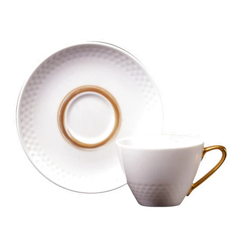 Noritake T5389L/1605 Cup & Saucer (Both Coffee and Tea) 210cc Ami, Gold, Fine Porcelain