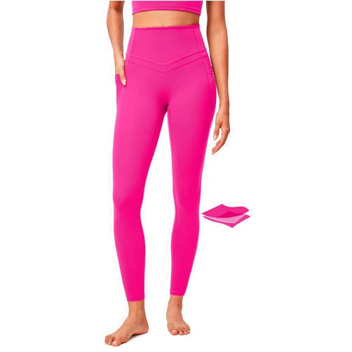 IUGA Compression Leggings with Pockets for Women Tummy Control Leggings No Front Seam Workout High Waist Yoga Pants