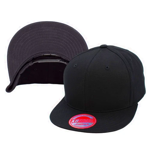 KBETHOS Classic Snapback Hat Blank Cap Underbrim Cotton Wool Blend Flat Visor Adjustable Unisex