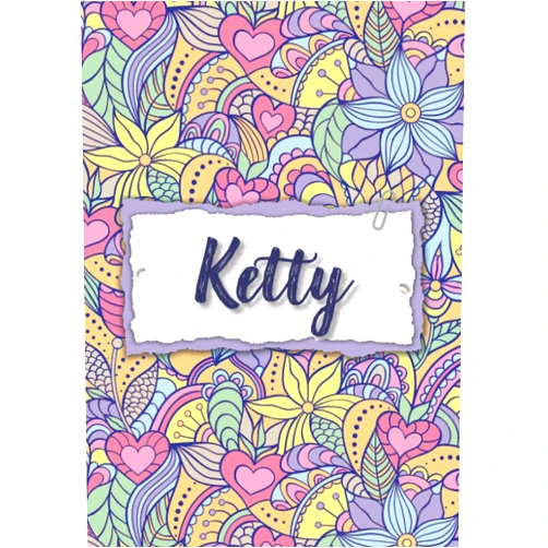 Alba & Hilda iT Publishing Ketty: Taccuino A5 | Nome personalizzato Ketty | Regalo di compleanno per moglie, mamma, sorella, figlia | Design: floreale | 120 pagine a righe, piccolo formato A5 (14.8 x 21 cm) (Italian Edition)