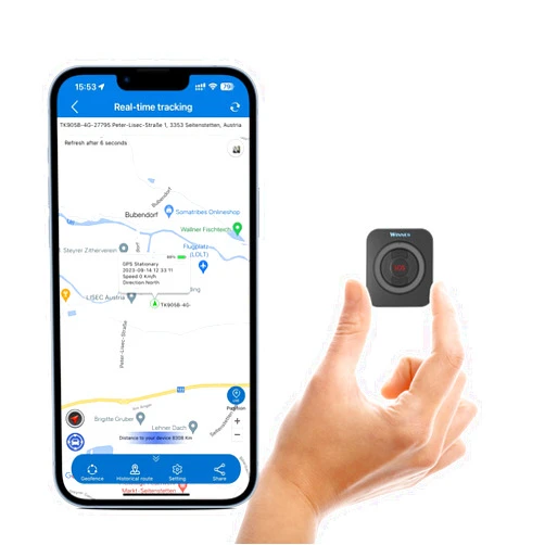 TKMARS GPS Tracker for Vehicles 4G Precise Positioning Mini Tracker Device for Vehicles Kids with Magnetic, Back Clip Cover Tracking Devices for Cars Hidden with SOS and 2 Customizable Buttons TKS1