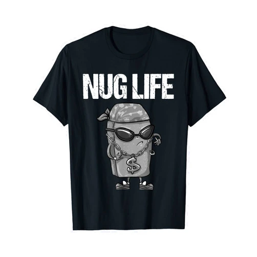 Cool Gangster Chix Fingers Fans Boys Girls Designs Funny Nug Life Gift | Cute Chicken Nuggets Lover Men Women T-Shirt
