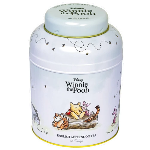New English Teas Winnie the Pooh & Friends Tea Caddy with 80 English Breakfast Teabags