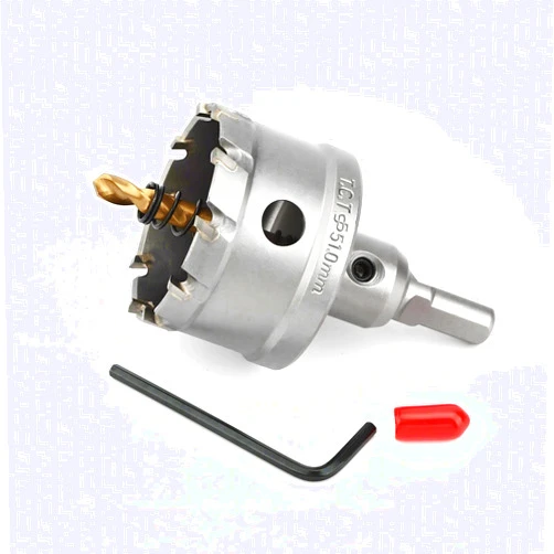LYXUAN 2''(51mm) Hole Saw,Tungsten Carbide Hole Saw with Titanium-Plated Pilot Drill bit for Hard Metal,Alloy,Aluminum,Stainless Steel,Plastic,Iron
