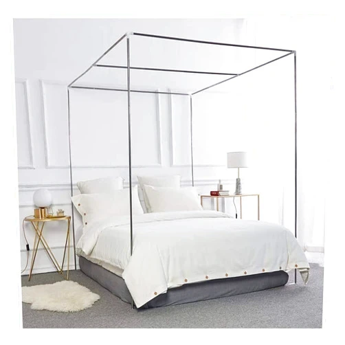 CCOMPO Bed Curtain Canopy Netting Bed Frame Post, Stainless Steel Canopy Mosquito Net Canopy Frame, Bed Canopy, Frame for Twin/Full/Queen/California King/King Size Bed (Color : 22mm, Size : 1.8x2m Bed)