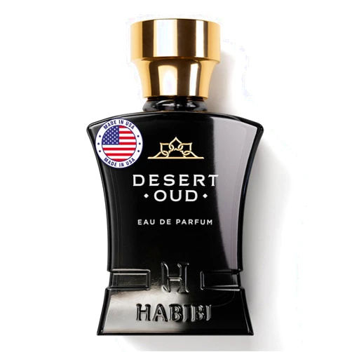 H Habibi Desert Oud Perfume For Men - Eau De Parfum (2.5 Oz), Arabian Cologne For Men - Warm, Sweet & Spicy Fragrance with Rare Exotic Notes of Oud Woody, Citrus, Amber Musk Perfume & Patchouli