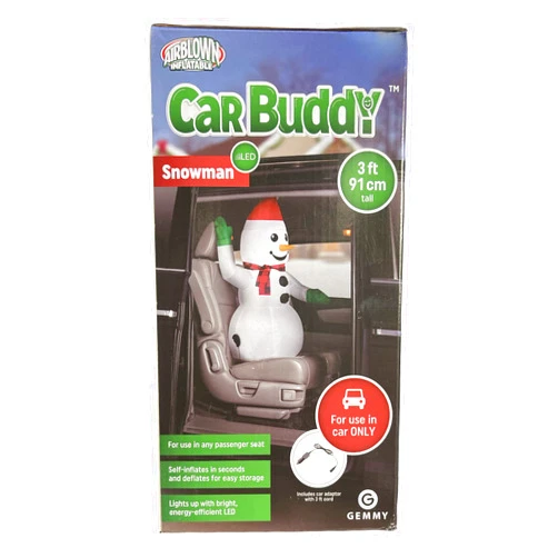 Gemmy Car Buddy Inflatable Snowman Airblown Inflatable Car Decoration for Use in Car Only