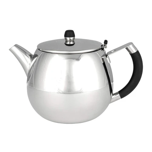 Café Stal DGT-10 Café Stål Grandeur Range Deluxe Tea Pot, Double Walled Exterior, Mirror Polished 18/10 Stainless Steel, Soft Touch Handles, Perfect Pour Spout 35oz (1 Litre)