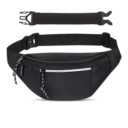 Deetik 3pocket Fanny-pack for women men fashionable adjustable strap waist pack bag outdoor sport running hiking traveling Phone bag carrying all Phones (atrous.Pro)