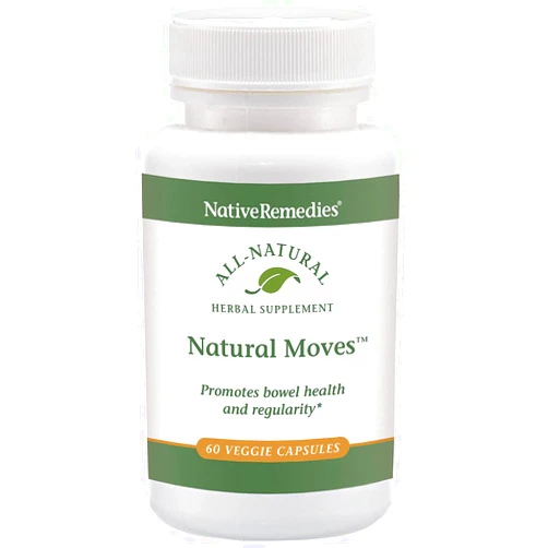 Native Remedies Natural Moves - All Natural Herbal Supplement Promotes Bowel Health and Regularity as Related to Constipation - 60 Veggie Caps