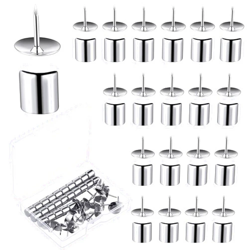 Chinco 25 Sets Magnetic Pushpin Magnetacks Magnet Thumbtack Poster and Photo Hangers for Walls Bulletin Boards