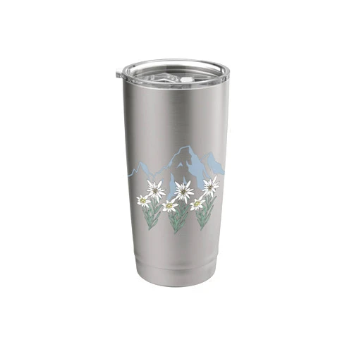 Alpen Edelweiß Korbblütler Alpenblume Schweiz Mountains Switzerland Alps Edelweiss basket alpine flower Stainless Steel Insulated Tumbler