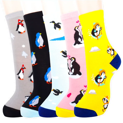 Jeasona Women's Mushroom Sunflower Cow Boston Terrier Pig Socks Gifts for Women