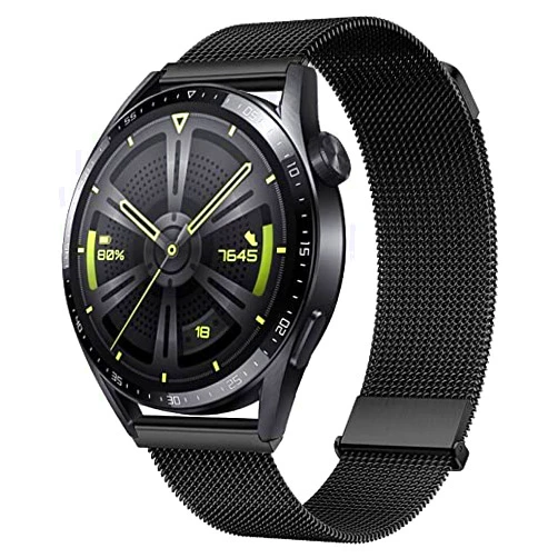 MroTech compatible with Samsung Gear S3 Frontier/Classic/Galaxy Watch 46mm Quick Release 22mm Watch Band Solid Metal Steel Strap Replacement for Ticwatch pro/E2/S2/Huawei Watch GT 2 Watchband