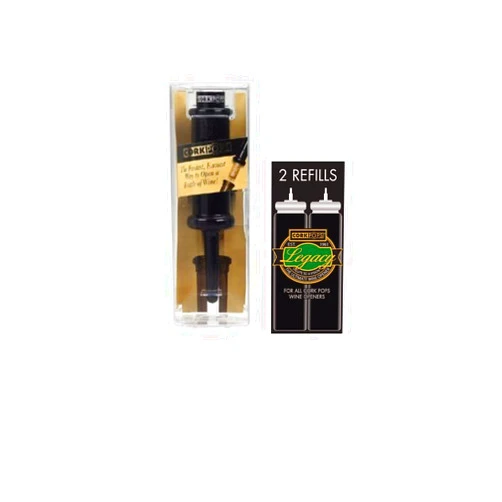 Cork Pops Wine Bottle Opener w/ Corkpops Replacement Cartridges (Box of 2)