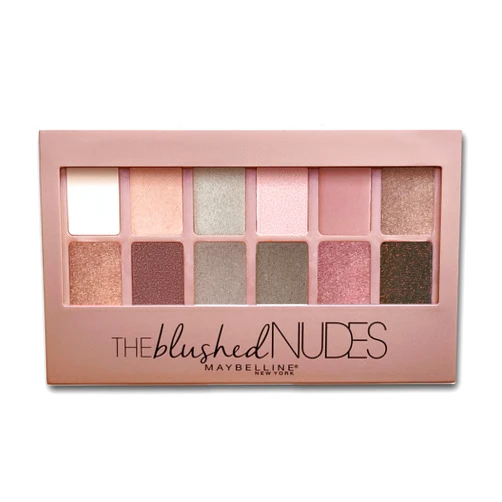 Maybelline The Blushed Nudes Eyeshadow Palette Makeup, 12 Pigmented Matte & Shimmer Shades, Blendable Powder, 1 Count