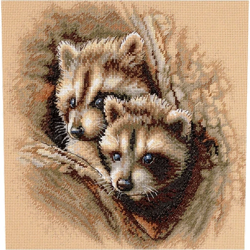Dimensions Needlecrafts Counted Cross Stitch, Two Raccoon Cubs