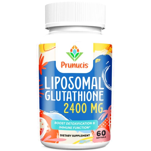 Prunucis 2400MG Liposomal Glutathione, Reduced L-Glutathione, Glutathione Supplement with Vitamin C, Master Antioxidants, Enhanced Absorption - Non GMO Antioxidant Supplements, Immune System, 60 Softgels