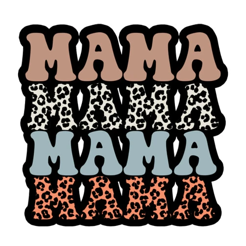 Humans Design Studio Mama Sticker - Multi Size Laptop Sticker - Waterproof Vinyl for Car, Phone, Water Bottle - Cute Trendy Style Mom Mama Decal (Mama 10-NFAB)