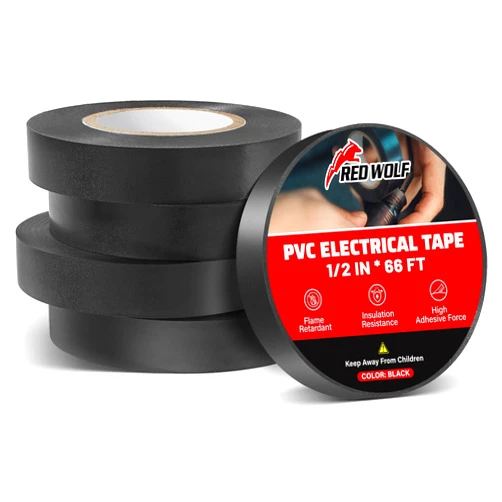 RED WOLF Electrical PVC Tape 5 Packs 1/2