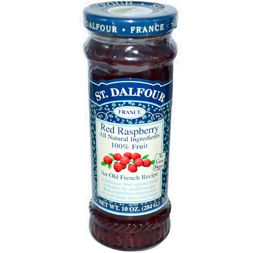 St. Dalfour, Red Raspberry, Fruit Spread, 10 oz (284 g) - 3PC