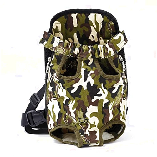 Yelesley Pet Dog Carrier Backpack Mesh Camouflage Outdoor Travel Products Breathable Shoulder Handle Bags for Small Dog Cats (S, Camouflage)