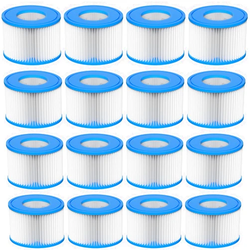 Slamate Type VI Hot Tub Filter Cartridge Comapatible with Lay-Z-Spa, Coleman 90352E, 58323E, 58323 Swimming Pool Pump, 16 Pack