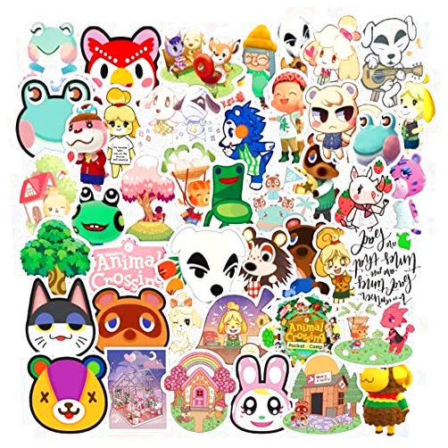 YEESACG-Animal Crossing Stickers | 50 Pack | Vinyl Waterproof Cute Game Stickers for Laptop,Bumper,Water Bottles,Phone,Skateboard | Children Teens Adults for Computer Stickers(Animal Crossing)…