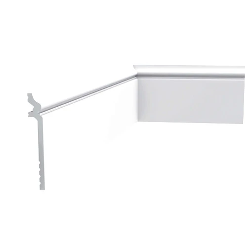 Orac Decor High Impact Polystyrene Baseboard Moulding, Primed White. Length: 78