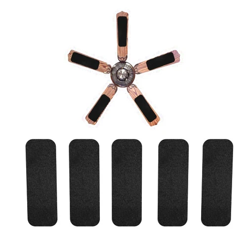 Patyhapy 5 Pcs Ceiling Fan Filters - Easy Stick Ceiling Fan Air Filter - Unscented Activated Coconut Shell Carbon Filter - Universal Ceiling Fan Blade Filters Keeps Bedroom Kitchen Office Air Fresh