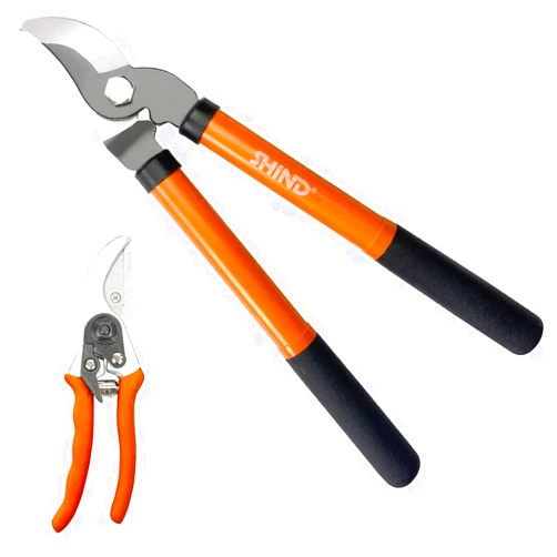 LVGADR SHIND Bypass Lopper Lightweight and durable garden Clippers and Manual heavy-duty trimmer Set, Strength Saving Hardwearing Garden Shears Suitable for potted plant, flower, branch trimming up to 380mm