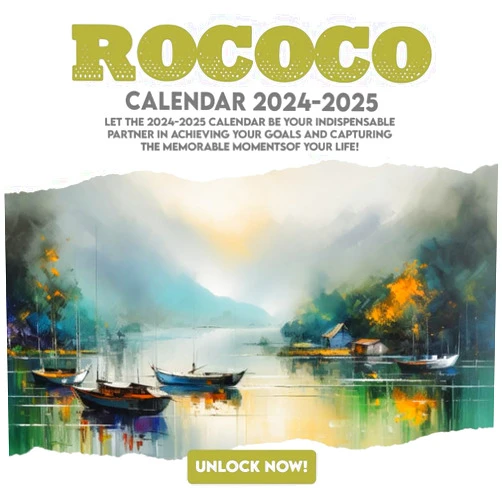Leland Francis Rococo Calendar 2024 2025: 16 Months of The Animal from Sep 2024 to Dec 2025,Square 8.5 x 8.5 Inches Gift For Organizing & Planning