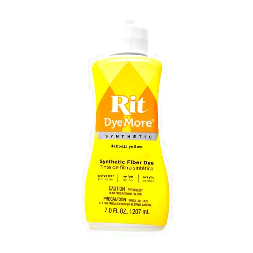 Craft County Rit DyeMore 7 Oz. Synthetic Liquid Fiber Dye for Clothing, Décor, and Crafts – Daffodil Yellow (1 Pack)