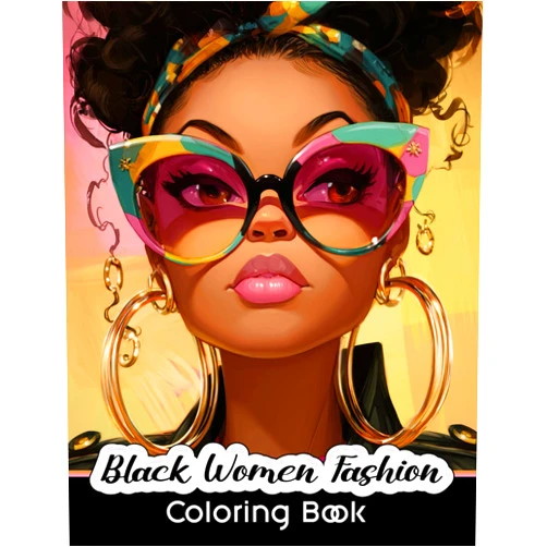 Artrust Black Women Fashion Coloring Book: Beautiful Black Women Coloring Pages for Adults: African American Women Portraits