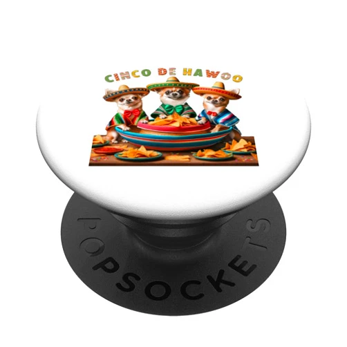 Fiesta Paws: Cinco de Hawoo,cinco de mayo PopSockets Standard PopGrip