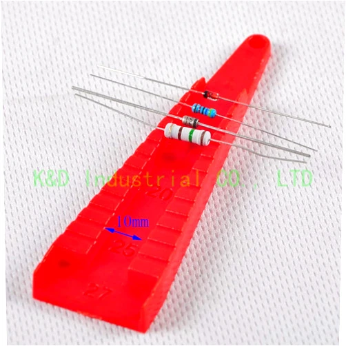 Jammas 1pc 100mm Lead Benders Carbon Compos Resistor Axial Capacitor Forming Tooling - (Standard: Bender, Color: Red)