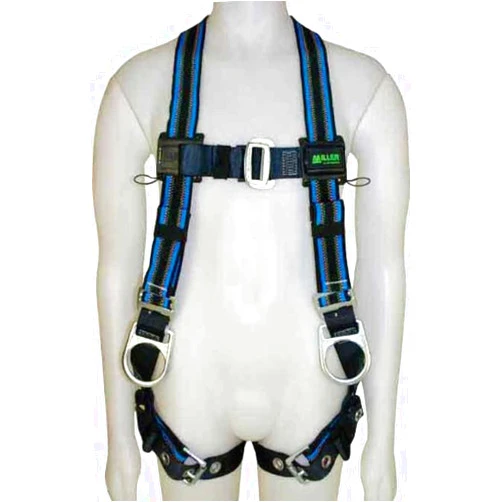 Honeywell Miller by Honeywell E650D-58/S/MBL DuraFlex 650 Series Full-Body Stretchable Harness with tongue Buckle Legs Straps, Small/Medium, Blue