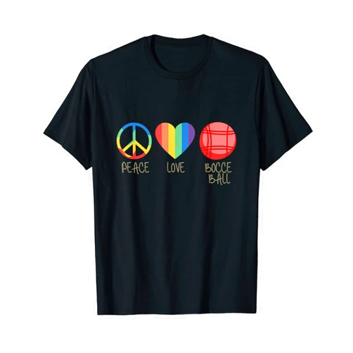 Visit The Bocce Ball Gifts Peace Love Bocce Ball - Funny Bocce Ball T-Shirt
