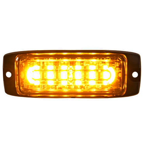 Buyers Products Company Buyers Products 8890600 Ultra Thin Wide Angle 4 Inch Amber LED Strobe Light, SAE J595 Class 1, IPX8 Waterproof, Emergency Lights for Vehicles