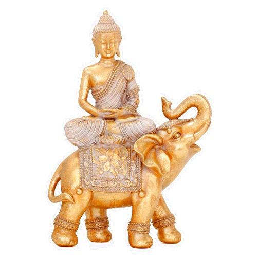 Suoedd Buddha Statue for Home Decor Gold 9.25