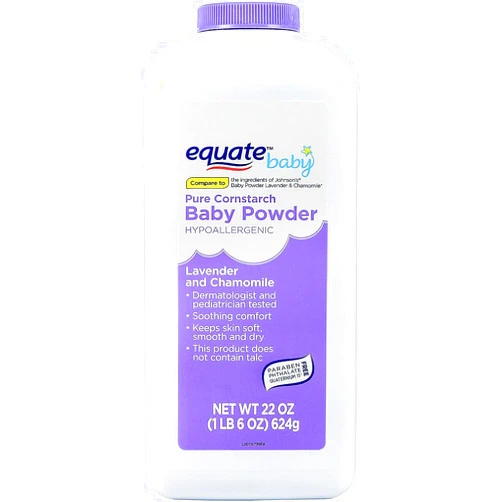Guoml Equate Pure Cornstarch Baby Powder with Lavender and Chamomile (22 oz - Pack 1)