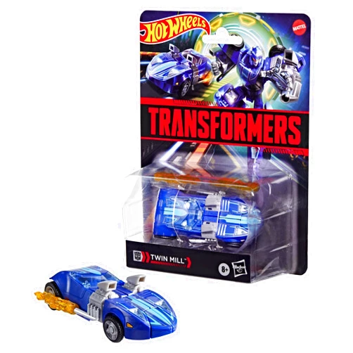 Transformers Collaborative Hot Wheels x Twin Mill, Deluxe Class 5-Inch Robot Action Figure Converts to Racecar, Car Toys for Ages 8+