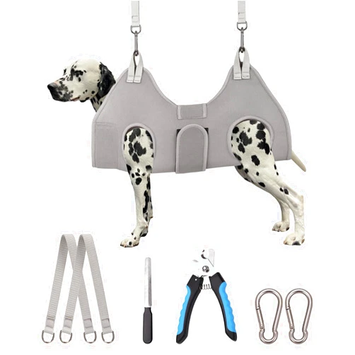 Kkiimatt Dog Grooming Hammock,XX-Large Dog Sling for Nail Trimming, Dog Nail Clipper Harness,Dog Restraint Holder for Pet Grooming Suspension Hanger