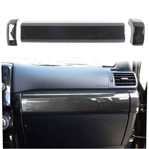 Voodonala for 4Runner ABS Passenger Decoration Side Dash Dashboard Ornamental Panel Trim for 2010-2024+ Toyota 4Runner Interior Accessories 3pc Carbon Fiber(Don't fit limited)