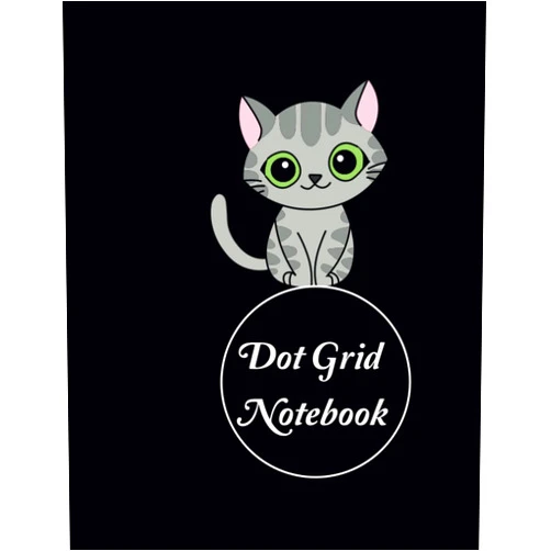 Creativ book daot grid notebook, cute cat: cute cat Journal for cat Lover | Dot Grid Notebook: 8,5 x 11, with Dotted Page and Soft Cover, 112 pages