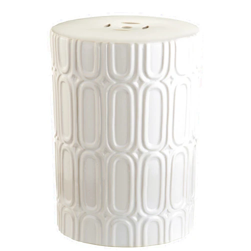 Safavieh Melody Glazed Ceramic Decorative Garden Stool, Cream