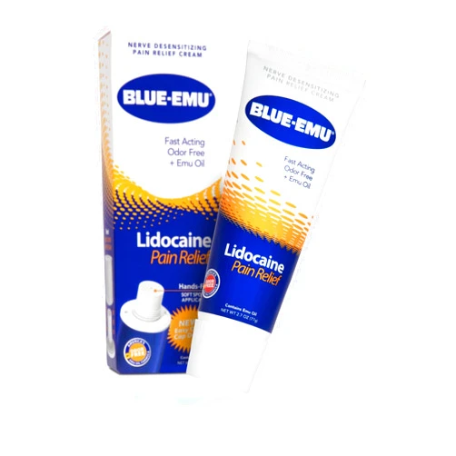 BLUE-EMU Lidocaine Pain Relief Cream for Fast, Numbing Relief, 2.7 Oz, 1 Pack